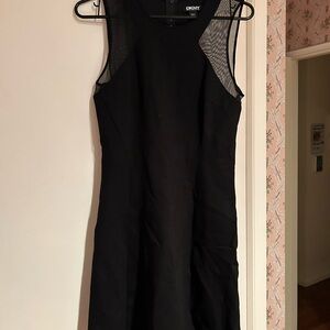 DKNY Elegant Black Sleeveless Dress
